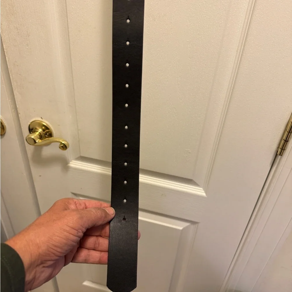 Elegant Black Belt with Gold Buckle